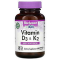 NEW Bluebonnet Vitamin D3 & K2 60 VegCap