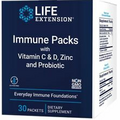 Life Extension Immune Packs with Vitamin C & D, Zinc and Probiotic 30 Packets