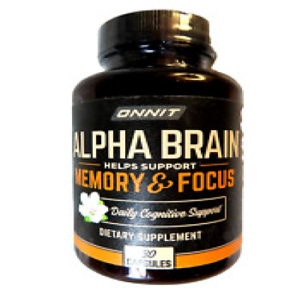 ONNIT ALPHA BRAIN HELPS SUPPORT MEMORY & FOCUS 30 CAPSULES EXP. 01/2025+