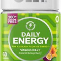 OLLY Daily Energy Gummy Supplement with CoQ10 & B12, Caffeine Free, Tropical, 60