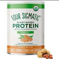 Four Sigmatic, Organic Plant-Based Protein Powder,Peanut Butter, 21.16 Ounces