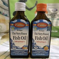 Pack Of 2 Carlson Fish Oil 1,600mg Omega-3, Orange N Peachie, 2x @6.7oz