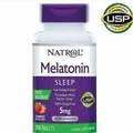Natrol MELATONIN 5mg 250ct. Fast Dissolve Sleep Aid Strawberry Flavor.