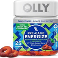 OLLY Pre-Game Energize Workout Gummy Rings S7 Plant-Based Blend 25 Count