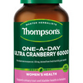 New THOMPSON'S Ultra Cranberry 60000mg 60 Capsules Thompsons Women Care