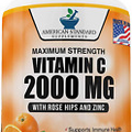 Vitamin C 2000Mg with Zinc 40Mg per Serving and Rose Hips Extract, Immune Suppor