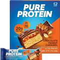 Pure Protein Protein Bar, Chocolate Peanut Caramel, 12 Bars