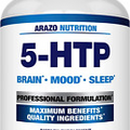 Arazo Nutrition 5-HTP 200mg Plus Calcium - 120 Capsules | Supports Mood and Slee