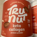 TRU - NUT KETO COLLAGEN Almond Butter Flavor Protein Powder 21 oz exp: 06/2024