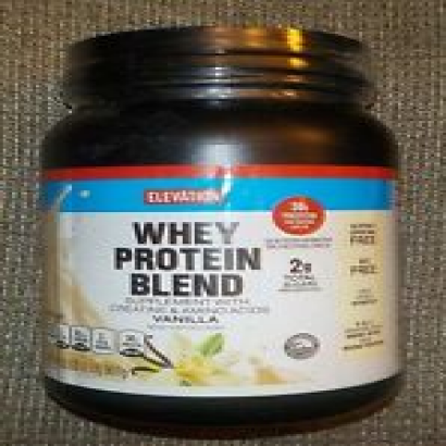 Elevation Whey Protein Blend 32 oz Vanilla, supplement w/creatine & amino acids