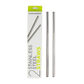 U-Konserve Stainless Steel Straws 8.5" (Set of 2) - Metal Straws - Reusable Drinking Straws - Dishwasher Safe - Eco Friendly, Plastic Free and BPA Free