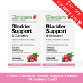 2 x Clinicians Bladder Support & Cranberry 28 Sachets Total Urinary Tract