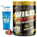 WILD BUCK Wild Pre-X3 Hardcore Pre-Workout Supplement,Energy Drink with Creatine