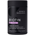 Vegan Biotin 2500mcg w/ Coconut Oil Extra Strength Biotin - 120 Veggie Softgels