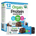 Orgain Organic Vegan Protein Bars, Chocolate Brownie - 10g Plant Based Protein,