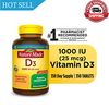 Nature Made Vitamin D3 1000 IU Tablets, 350 Count, Vitamin D, Dietary Supplement