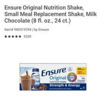 Ensure Original Milk Chocolate - Nutrition Shake, 24 Ct./8 fl. oz.