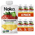 Noka Superfood Fruit Smoothie Pouches, Strawberry Pineapple, Healthy Snacks with