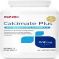 GNC Calcimate Plus Magnesium & Vitamin D-3 800mg Dietary Supplement, 240 Caplets