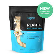 Legion Plant+ All Natural Plant Protein Powder, French Vanilla, 20 Servings