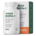 Vegan Omega 3 Supplement - Plant Based DHA & EPA Fatty Acids - Carrageenan Fr...