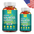 10/60Pcs Natural Sea Moss Gummies - Irish sea Moss Raw Bladderwrack,Burdock Root