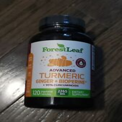 ForestLeaf Advanced Turmeric BioPerine Ginger Curcuminoids 2265mg 120ct EXP 6/26