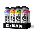 Whey Protein Water Sports Drink by PWR LIFT | Variety Pack | Keto, Vitamin B, Electrolytes, Zero Sugar, 10g of Protein | Post-Workout Energy Beverage | 16.9oz (Pack of 12)