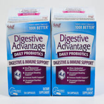 2 Digestive Advantage DIGESTIVE & IMMUNE SUPPORT Daily Probiotic 50 Caps 08/2025
