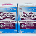 2 Digestive Advantage DIGESTIVE & IMMUNE SUPPORT Daily Probiotic 50 Caps 08/2025