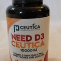 Ceutica Need D3 Vitamin D 10000 IU 30 Tablets NEW