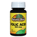 Folic Acid 800 mcg 100 Tabs By Nature's Blend