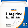 Nutricost L-Arginine (500 Grams) - Pure L-Arginine Powder - 5000mg Per Serving
