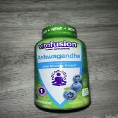 VITAFUSION Ashwagandha Stress Ashwa Gummy Blueberry Vita Fusion 60 Supplements