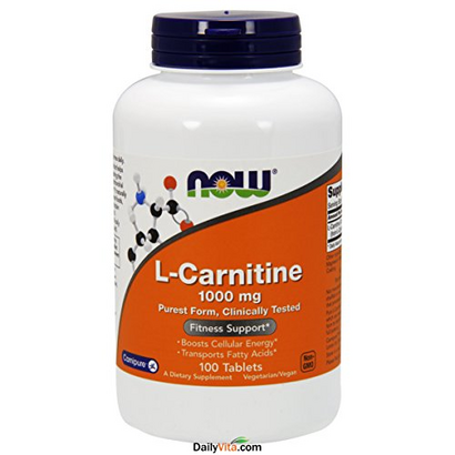 NOW Foods L- Carnitine Tartrate 1000mg (300 Tablets)