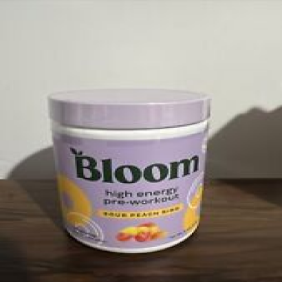 Bloom High Energy Pre-Workout Powder - Sour Peach Ring - 8.4ozExp 5/25