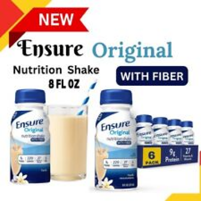 Ensure Original Nutrition Shake with Fiber, Meal Replacement Shake (6 pack)