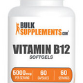 BulkSupplements Vitamin B12 60 Softgels - 5000mcg Per Serving - Energy Boost