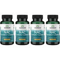 Swanson NAC N-Acetyl Cysteine - 600 mg, 100 Capsules - Antioxidant and Cellular Health Support Supplement (4 Pack)