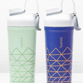 Shaker Bottle Stainless Steel Double Wall keep cold Set of 2 (Blue & Green)