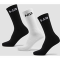MP Unisex Crew Socks (3 pack) - Black/White - UK 2-5