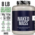 Naked Nutrition UNFLAVORED WEIGHT GAINER Mass-8lb Bulk GMO And Gluten Free