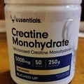 Bucked Up Creatine Monohydrate 250 Grams Micronized Powder, Essentials exp 6/25