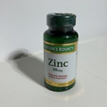 NATURES BOUNTY ZINC 50mg 100ct Tablets Supports SYSTEM FUNCTION Immune Health
