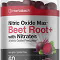 Nitric Oxide Beet Root | 60 Vegan Gummies | With Nitrates | by Horbaach