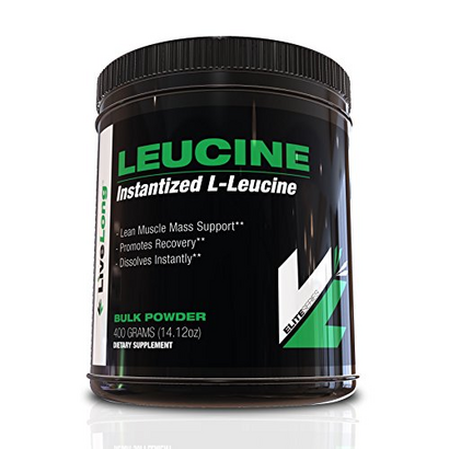 LiveLong Nutrition L-Leucine Bulk Powder - Main Amino Acid in BCAAs, No Additives or Fillers, Build Lean Muscle, Protein Synthesis, Stimulate Muscle Growth, Essential Branched Chain Amino Acid 400g