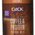 CLICK All-in-One Protein & Coffee Meal Replacement Drink Mix, Caramel, 15.3