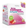10 Sachets Vistra Marine Collagen Tri Peptide 10000 mg Strawberry Lychees Flavor