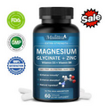 60 Caps Magnesium Glycinate For Improved Sleep,Stress &amp; Anxiety Relief 500mg