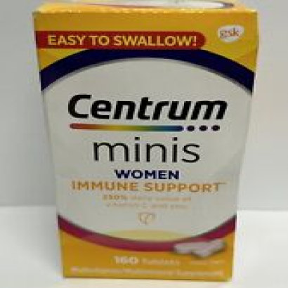 Centrum Minis Women Immune Support Multivitamin 160 Tablets Non GMO, EXP 04/2024